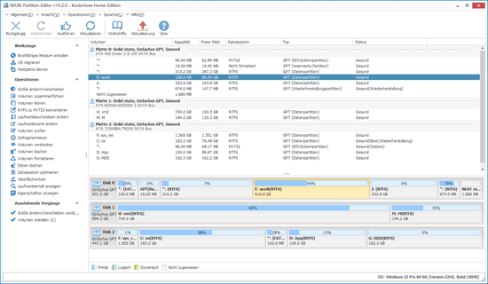 Kostenlose Partitionssoftware