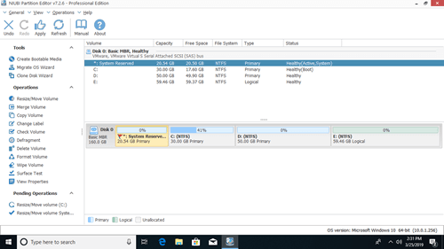 Reserved partition extended